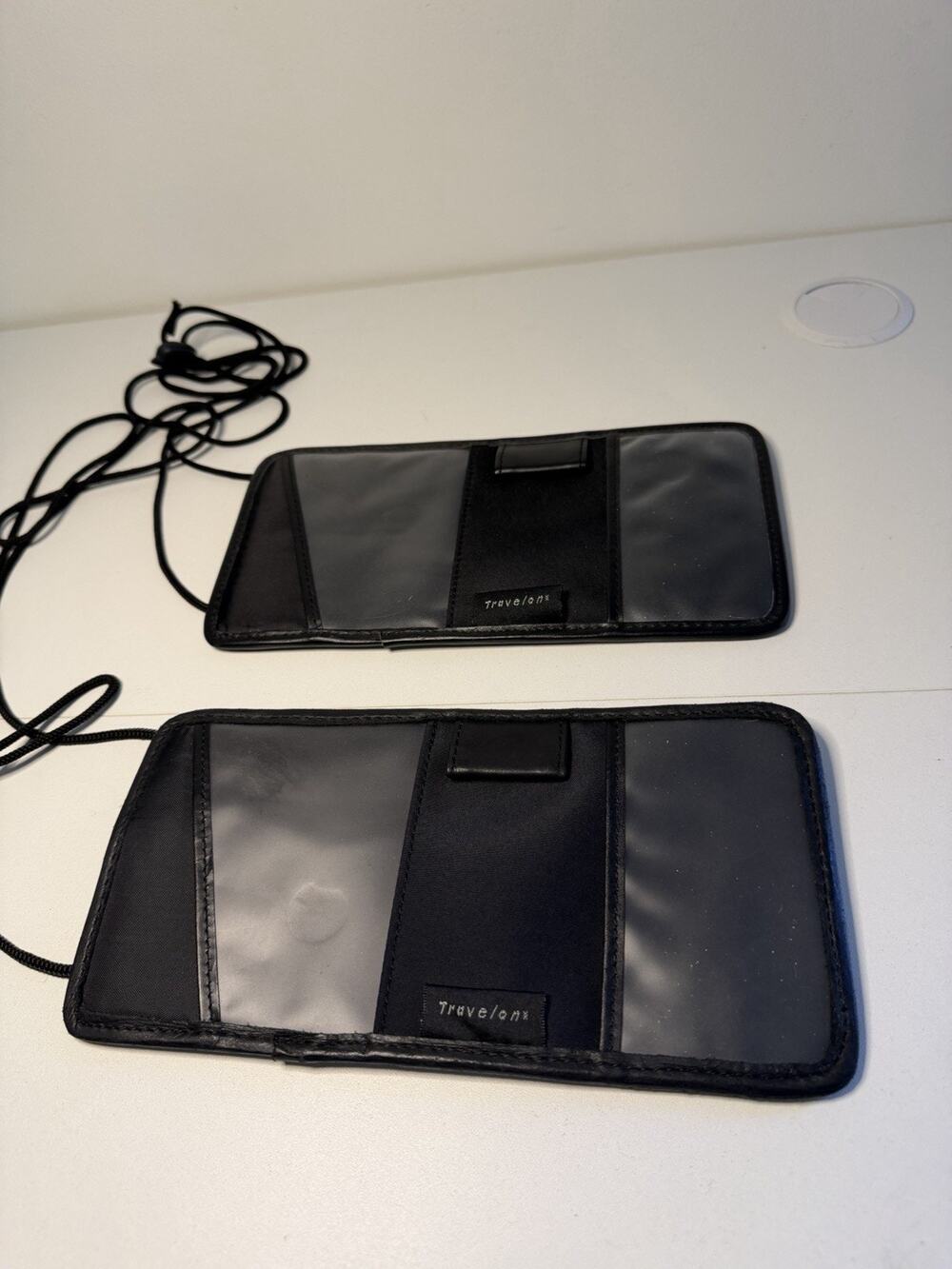 Travelon Black Neck Wallet Crossbody Passport Holder RFID Zippered Travel Pouch